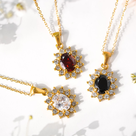 RUBY CRYSTAL NECKLACE